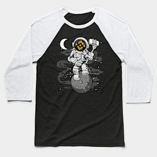Astronaut Selfie Binance BNB Coin To The Moon Crypto Token Cryptocurrency Wallet Birthday Gift For Men Women Kids Baseball T-Shirt